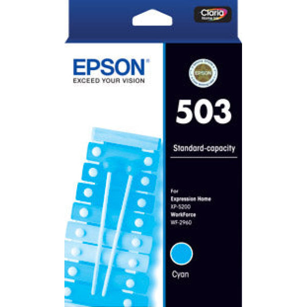 Epson Genuine 503 Cyan Ink Cartridge For Xp-5200/wf-2960 Printer [P/n:c13T09Q292] -