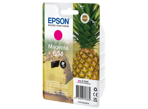 EPSON 604 STD MAGENTA INK XP-2200 XP-3200 XP-4200 WF-2910 WF-2930 WF-2950 C13T10G392