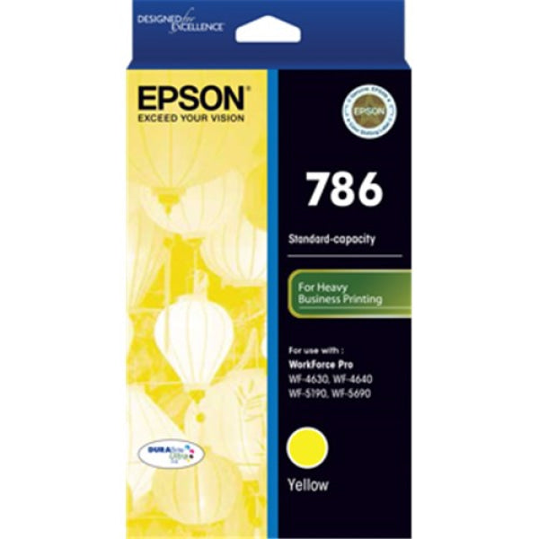 EPSON 786 YELLOW INK CART FOR WORKFORCE PRO WF-4640 WF-4630 C13T786492