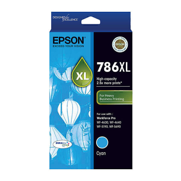 Epson 786XL Cyan Ink Cart C13T787292