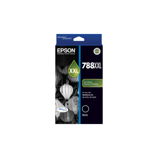 Genuine Epson 788XXL Black Ink Cartridge for Work Force Pro WF-5190 WF