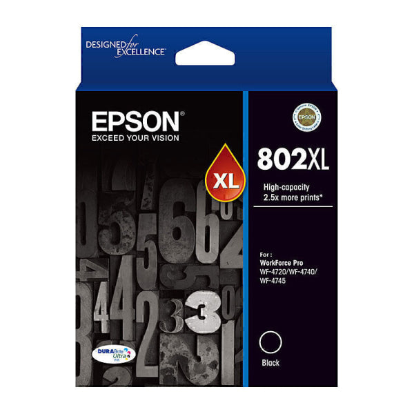 Epson 802XL Black Ink Cart C13T356192