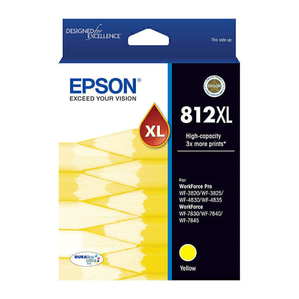Epson 812XL Yellow Ink Cart C13T05E492