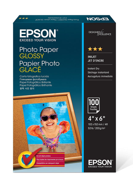 EPSON C13S042548 PHOTO PAPER GLOSSY 4X6 100 SHEET C13S042548