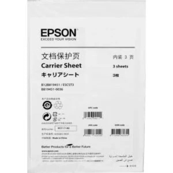 Genuine Epson Carrier Sheet For Es-50/Es-60W Scanner (P/N:b12B819451) Accessories