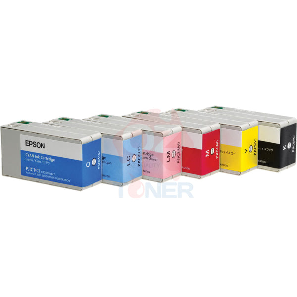 Genuine Epson Discproducer Pp-100/Pp-50 Ink Cartridge Set - Pjic-Set 6 Color [C13S020688-C13S020693]