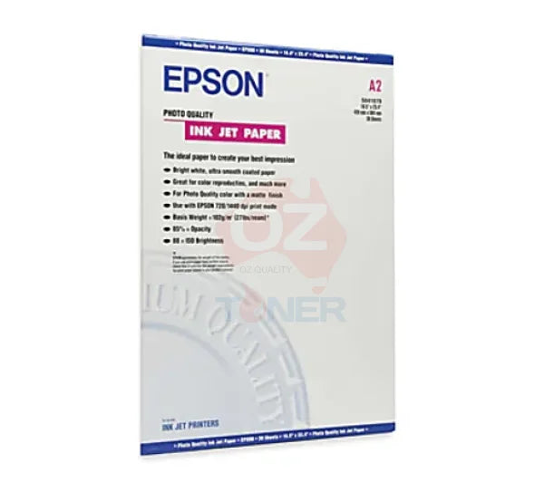 Genuine Epson S041079 A2 Photo Paper 102Gsm Sheet Media (30Pcs) [C13S041079] Paper