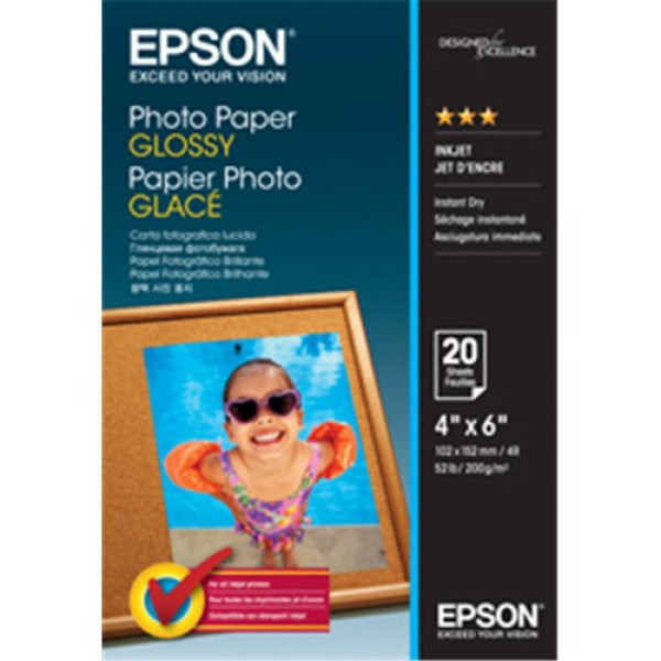 EPSON C13S042546 PHOTO PAPER GLOSSY 4X6 20 SHEET C13S042546