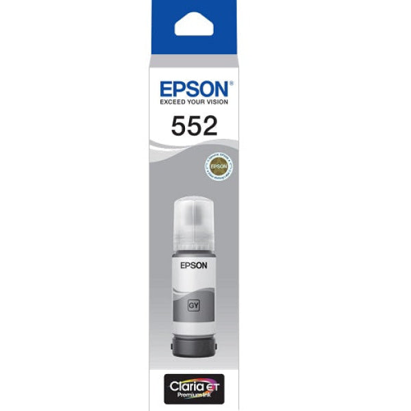 Epson Genuine T552 Grey Ecotank Ink Bottle For Et-8500/Et-8550 [P/N:c13T06W592] Cartridge -