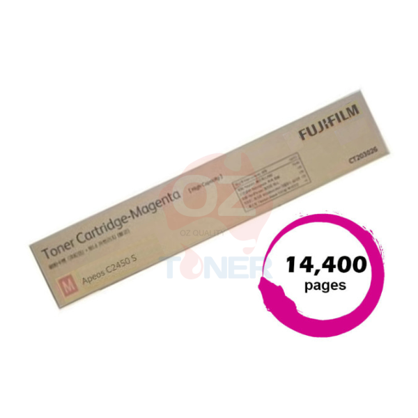 Genuine Fujifilm Ct204019 Magenta Toner Cartridge (M) Metered For Apeos C2450S (14K) -