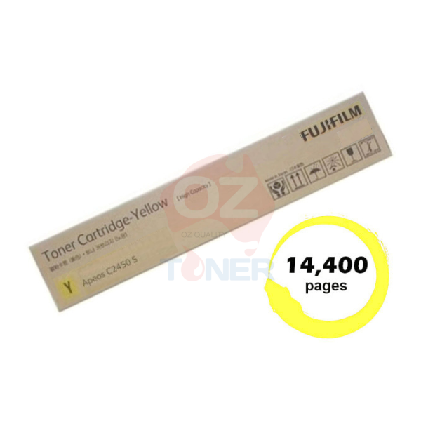 Genuine Fujifilm Ct204020 Yellow Toner Cartridge (Y) Metered For Apeos C2450S (14K) -