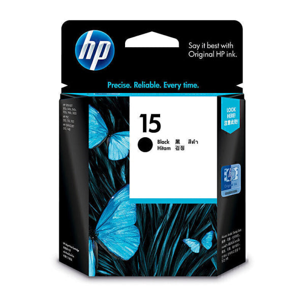 HP #15 Black Ink Cart C6615DA C6615DA