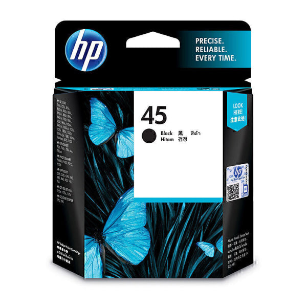 HP #45 Black Ink Cart 51645AA 51645AA