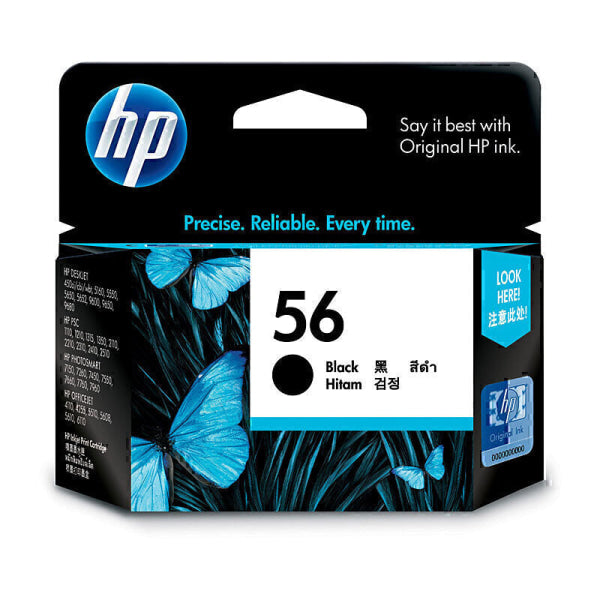 HP #56 Black Ink Cart C6656AA C6656AA