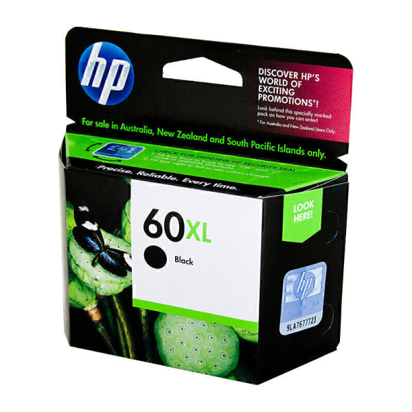HP #60XL Black Ink CC641WA CC641WA
