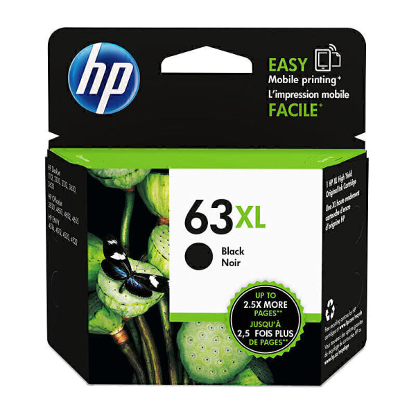 HP #63XL Black Ink F6U64AA F6U64AA