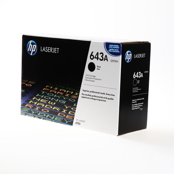 Genuine Hp #643A Black Toner Cartridge For Laserjet 4700/4700N/4700Dn/4700Dtn (11K Yield) Q5950A Eol