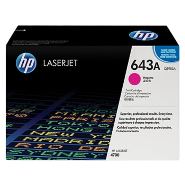 Genuine Hp #643A Magenta Toner Cartridge For Laserjet 4700/4700N/4700Dn/4700Dtn (11K Yield) Q5953A