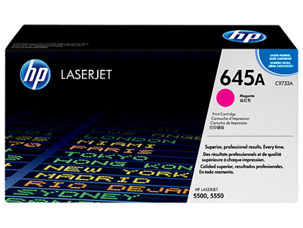 HP 645A MAGENTA TONER 12000 PAGE YIELD FOR CLJ 5500 5550 C9733A