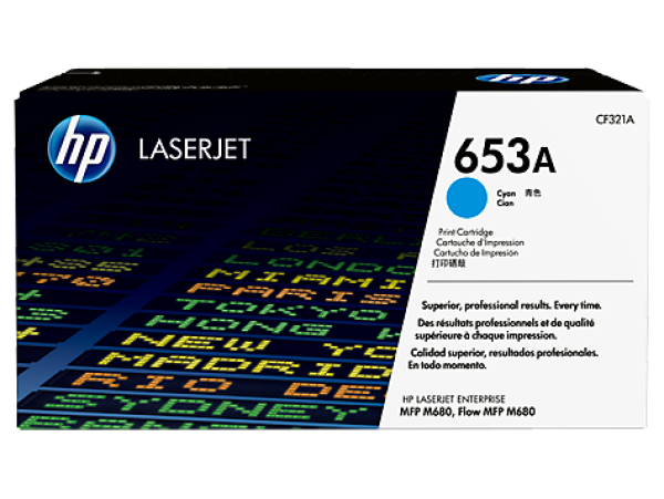 HP 653A CYAN LASERJET TONER CARTRIDGE CF321A