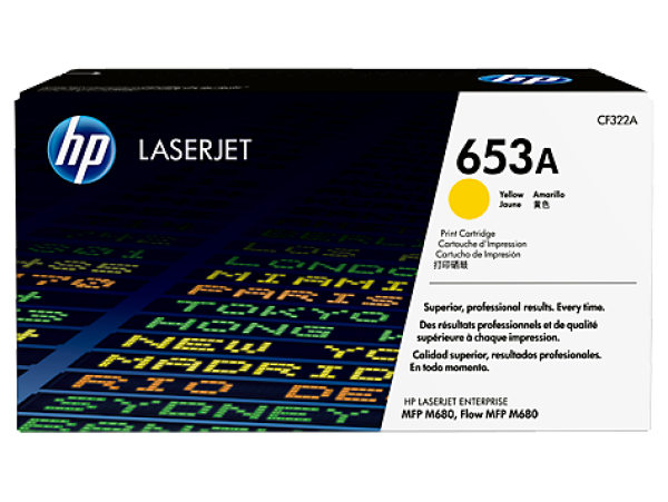 HP 653A YELLOW LASERJET TONER CARTRIDGE CF322A