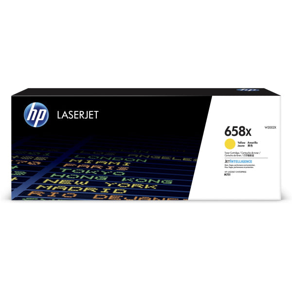 HP 658X YELLOW LASERJET TONER CARTRIDGE 28K W2002X