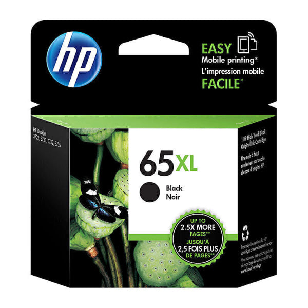 HP #65XL Black Ink N9K04AA N9K04AA