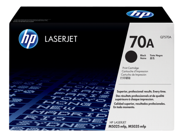 HP 70A BLACK TONER 15000 PAGE YIELD FOR LJ M5025 & M5035 Q7570A
