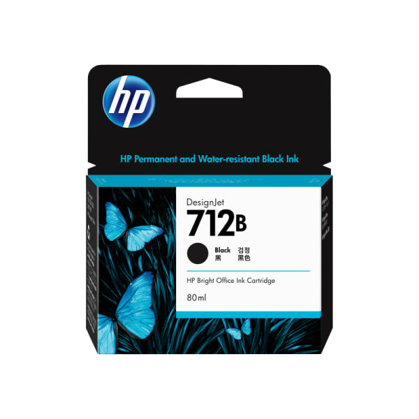 HP #712B 80ml Black Ink 3ED29A 3ED29A