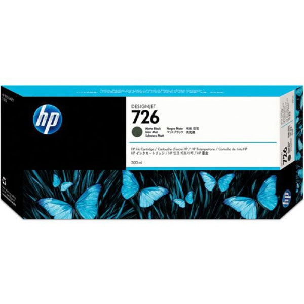 Genuine Hp #726B 300Ml Matte Black Designjet Ink Cartridge [3Wx12A] -