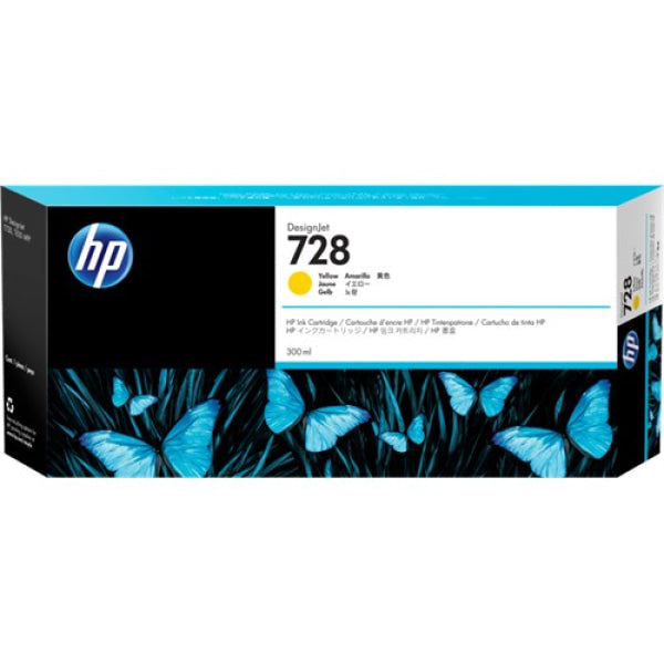 HP 728 300-ml YELLOW DESIGN JET INK CARTRIDGE F9K15A