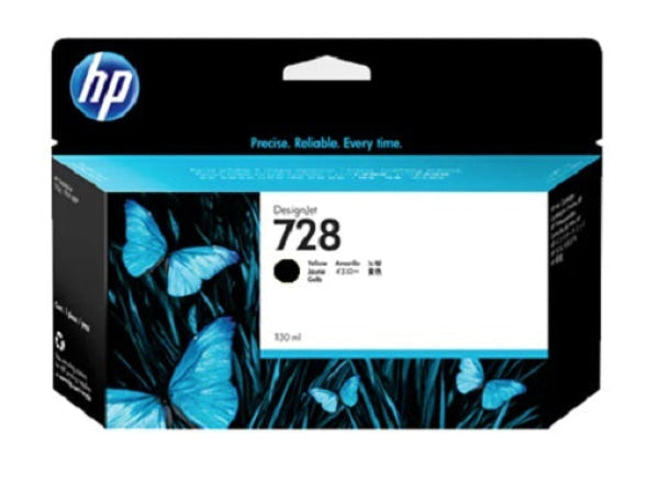 Genuine Hp #728B Matte Black Ink Cartridge For Designjet T730 T830 130Ml [3Wx26A] -