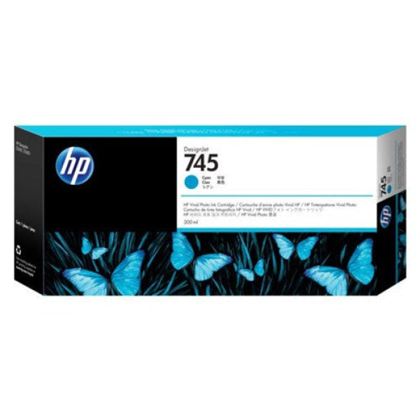 HP 745 300-ML CYAN DESIGNJET INK CARTRIDGE F9K03A