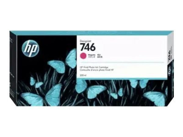 Genuine Hp 746B Magenta Ink Cartridge For Designjet Z6/Z9 Large Format Printer 300Ml [3Wx37A]