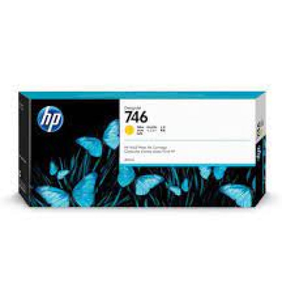 Genuine Hp 746B Yellow Ink Cartridge For Designjet Z6/Z9 Large Format Printer 300Ml [3Wx38A]