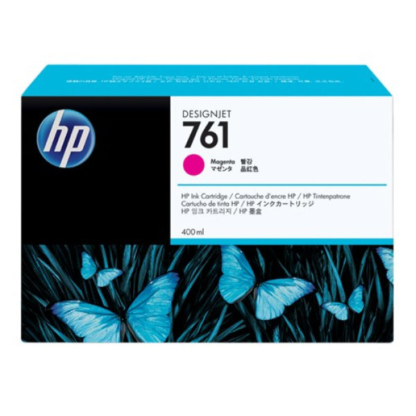 HP 761 MAGENTA 400 ML INK CART FOR DESIGNJET T7100 CM993A