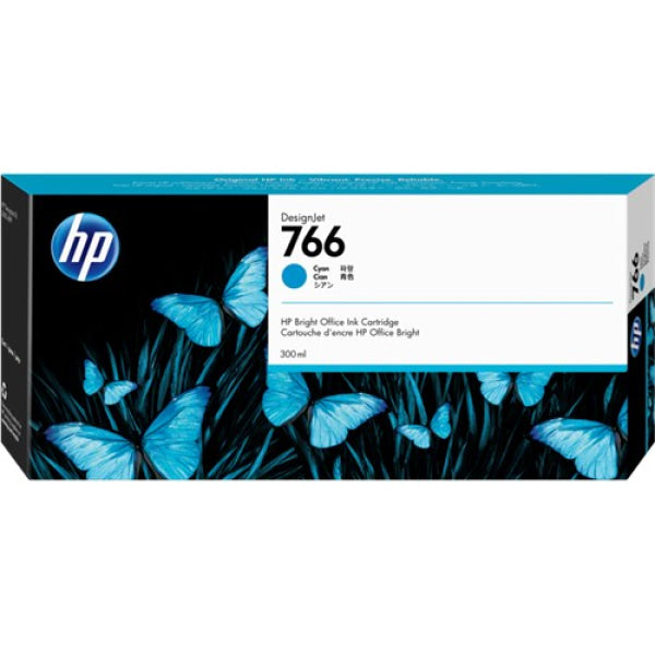 HP 766 300ML CYAN DESIGNJET INK CARTRIDGE FOR XL 3600 P2V89A