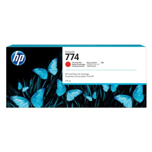 HP 774 775-ML CHROMATIC RED DESIGNJET INK CARTRIDGES 3-PACK FOR Z6810 P2W04A