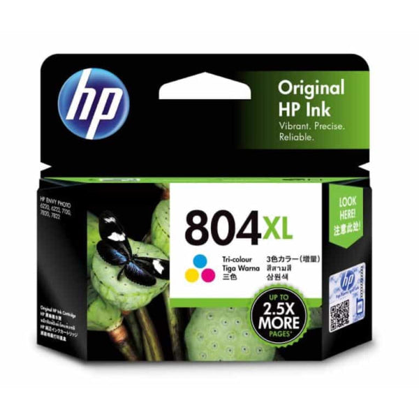 Genuine HP 804XL Colour High Yield Ink Cartridge for Envy Inspire 7220e 7920e T6N11AA