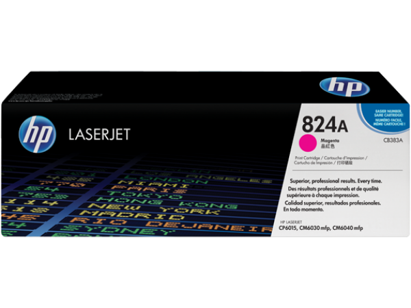 HP 824A MAGENTA TONER 21000 PAGE YIELD FOR CLJ CP6015 CB383A