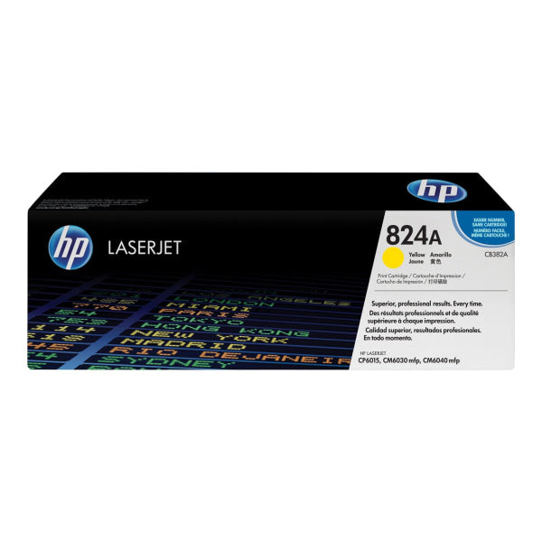 HP 824A YELLOW TONER 21000PAGE YIELD FOR CLJ CP6015 CB382A