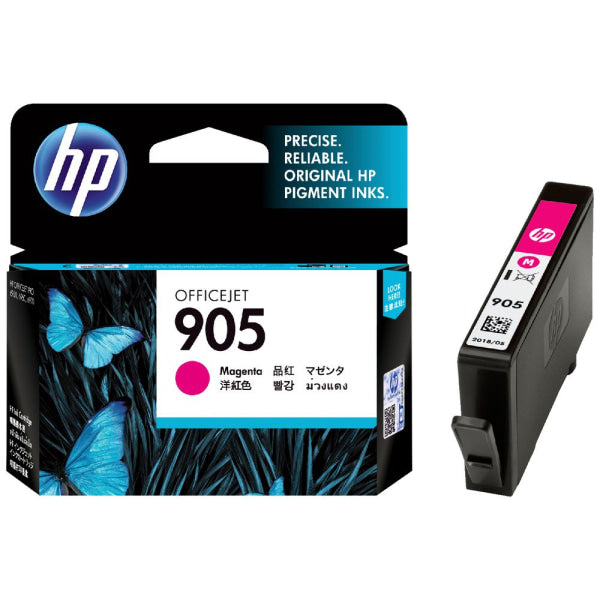 Genuine Hp #905M Magenta Ink Cartridge For Officejet Pro 6950/6956/6960/6970 [T6L93Aa] -