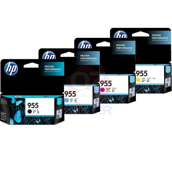 HP #955 Ink Set for HP Officejet Pro Printers - Black 1000 pages, Color ...