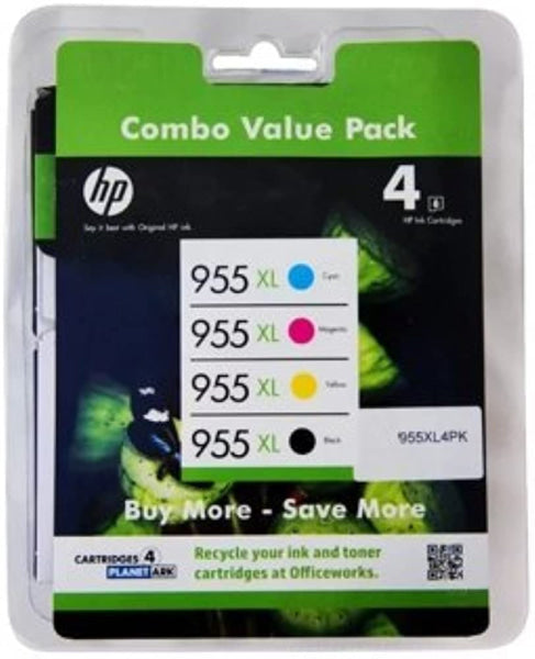 Genuine Hp #955Xl-Bk/C/M/Y High Yield Ink Set Value Pack 2K + 3X1.6K For Officejet