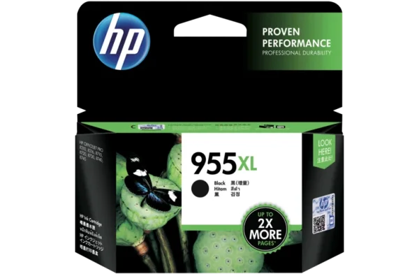 Genuine Hp #955Xl Black High Yield Ink Cartridge For Officejet 7740/7720/8740/8730/8720/8710/8210 2K