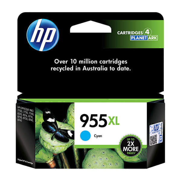 HP #955XL Cyan Ink L0S63AA L0S63AA