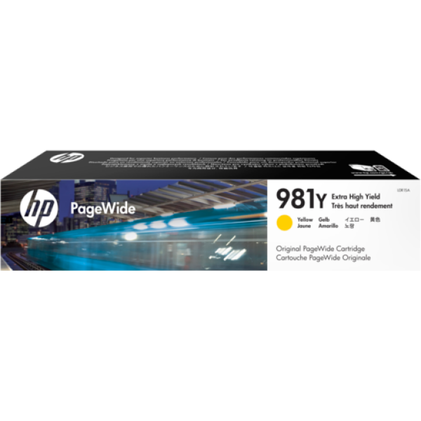 HP 981Y YELLOW ORIGINAL PAGE WIDE CRTG 16K L0R15A