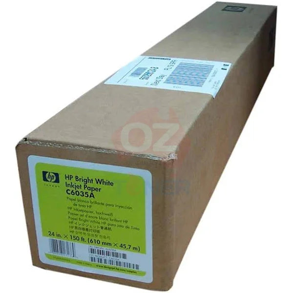 Genuine Hp A0/36 Wide Format Bright White Inkjet Paper - 914Mmx45.7M 90Gsm [C6036A]