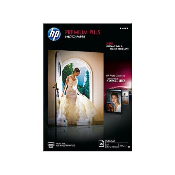 HP PREMIUM PLUS PHOTO PAPER GLOSS 20 SHEET A3 CR675A