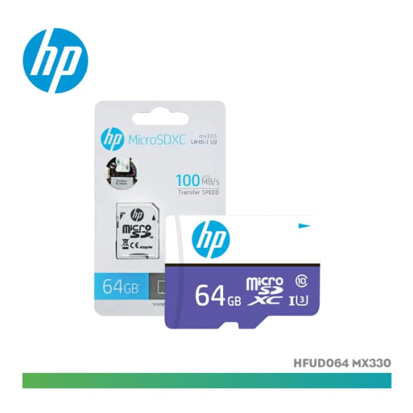 Genuine Hp Microsd U3 A1 64Gb Memory Card [Hfud064-Mx330]
